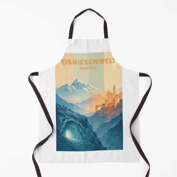 Artikelvorschau, Eisriesenwelt-Höhlenpfad – Gefrorener Eingang, Blick auf die österreichischen Berge und die Festung Werfen entworfen und verkauft von Aryabek.