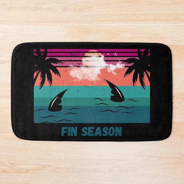 Item preview, Fin Season Minimalist Shark Retro Ocean Sunset Beach Style Design designed and sold by KapiPrint.