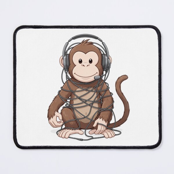 Item preview, Monkey Cords — Cute Tangled Headphone Monkey Design designed and sold by WearContext.