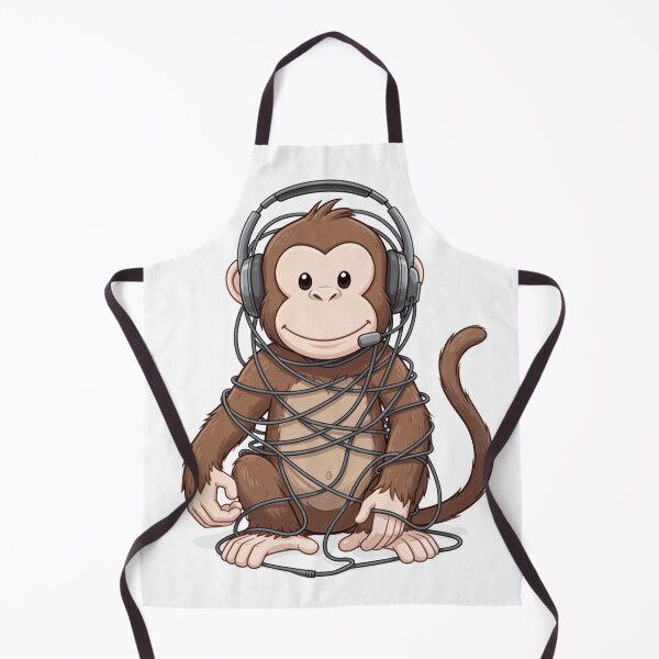 Item preview, Monkey Cords — Cute Tangled Headphone Monkey Design designed and sold by WearContext.