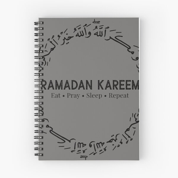 Item preview, Ramadan Kareem Eat Pray Sleep Repeat Islamic Calligraphy Design designed and sold by PixelWaveBD.
