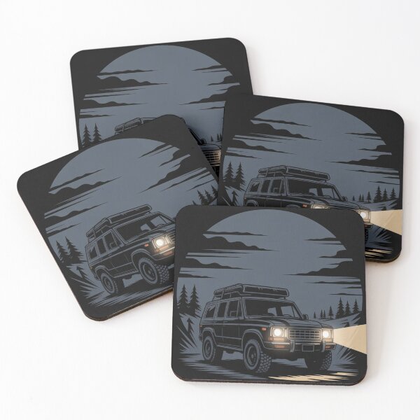 Item preview, Midnight Off-Road Adventure – Dark 4x4 Night Illustration designed and sold by myforestfog.