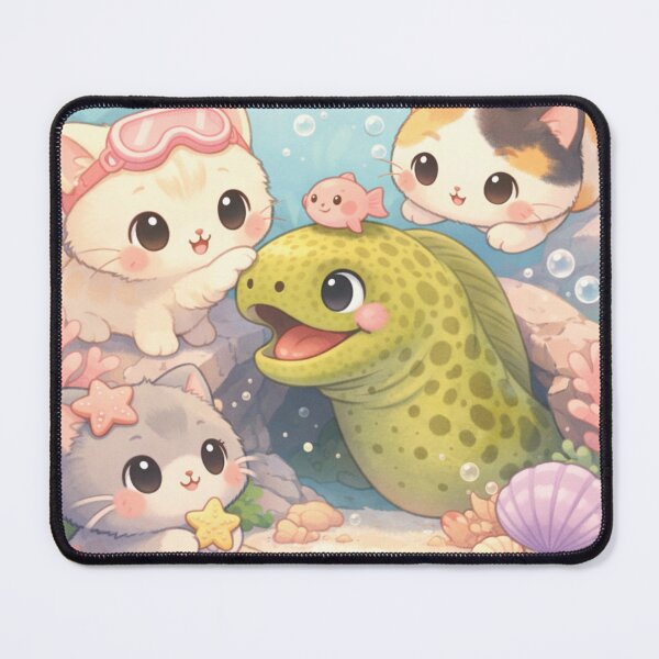 Item preview, Moray Eel and kawaii cats designed and sold by DamioPolArt.