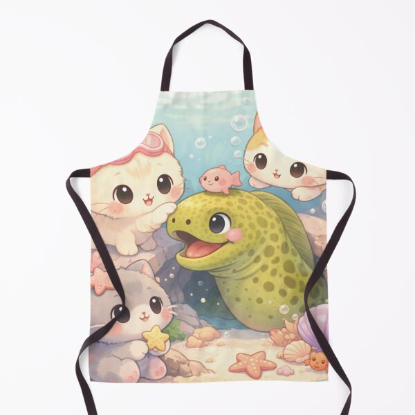 Item preview, Moray Eel and kawaii cats designed and sold by DamioPolArt.