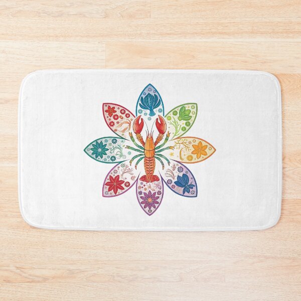 Item preview, Rainbow Lobster Sea Flower | Colorful Crustacean & Cephalopod Art designed and sold by Fabrifrank.