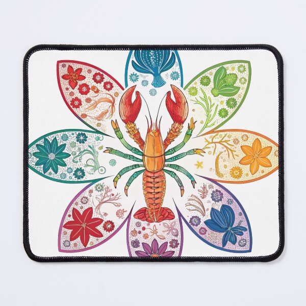 Item preview, Rainbow Lobster Sea Flower | Colorful Crustacean & Cephalopod Art designed and sold by Fabrifrank.