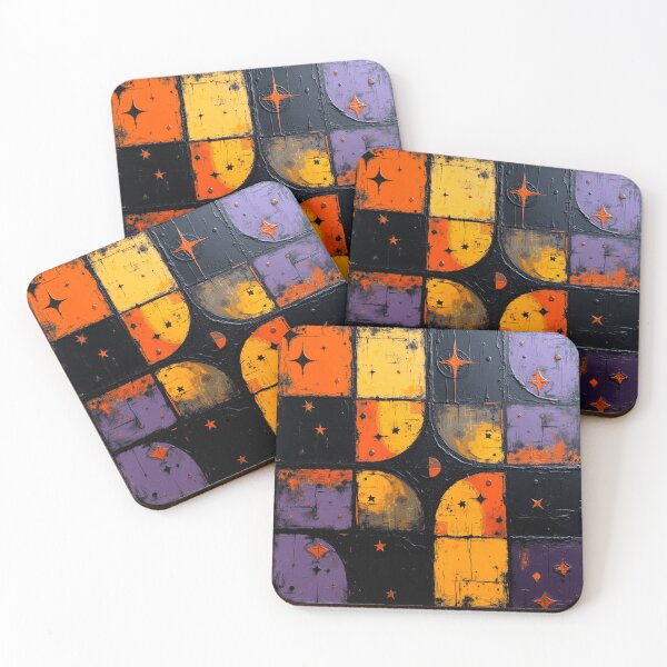Item preview, galactic mosaic space themed colorful geometric abstract design designed and sold by SmashingDeals.