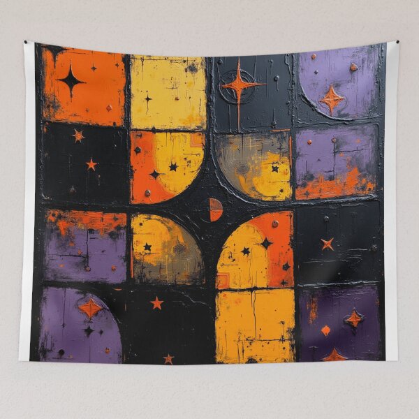 Item preview, galactic mosaic space themed colorful geometric abstract design designed and sold by SmashingDeals.