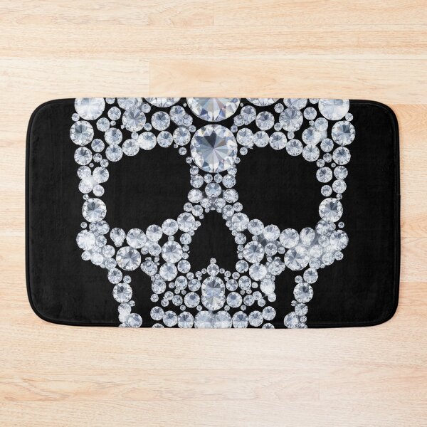 Item preview, Luxury Diamond Crystal Skull Art - Sparkling Gemstone Mosaic Skeleton Design designed and sold by seven things shop.