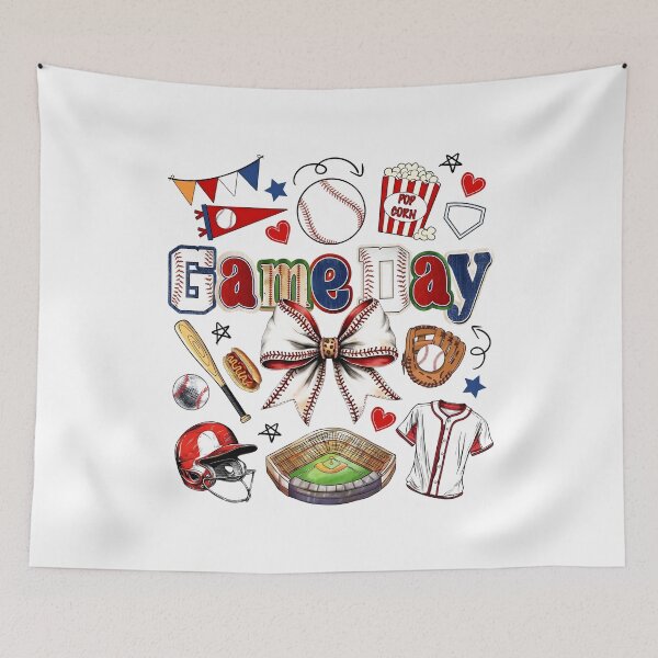 Item preview, Game Day Baseball Bow designed and sold by Spencerhowar.