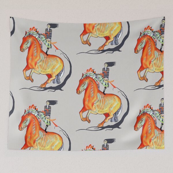 Item preview, Fire Horse 2026, hand drawn picture designed and sold by AK-Hevonen.