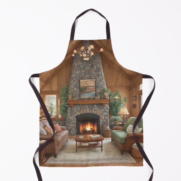 Item preview, Cozy Fireplace Hideaway Nature Scene Wall Art designed and sold by sana designer.