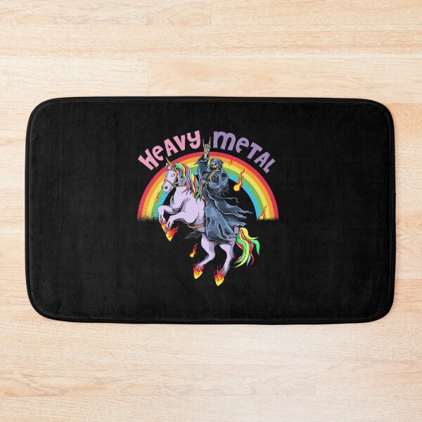 Item preview,  Heavy Metal Rainbow Unicorn Cartoon designed and sold by Ghost141.