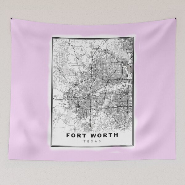 Item preview, Minimalist Fort Worth Map designed and sold by Tamas Das.