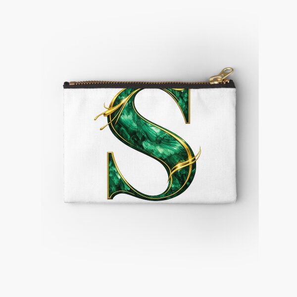 Item preview, Emerald Malachite Letter S with Gold Accents designed and sold by avinigav.