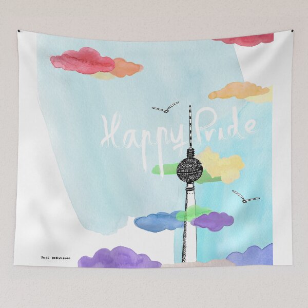 Item preview, BERLIN GAY PRIDE - SPECIAL EDITION TV TOWER designed and sold by ykillustrations.