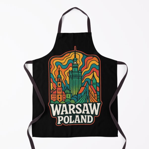 Item preview, Warsaw Poland Retro Trippy Travel designed and sold by TomFrontierArt.