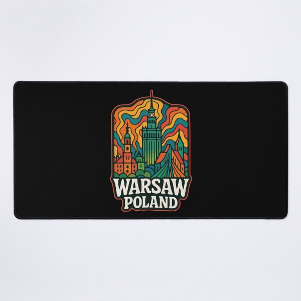 Item preview, Warsaw Poland Retro Trippy Travel designed and sold by TomFrontierArt.
