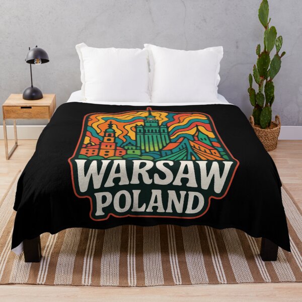 Item preview, Warsaw Poland Retro Trippy Travel designed and sold by TomFrontierArt.