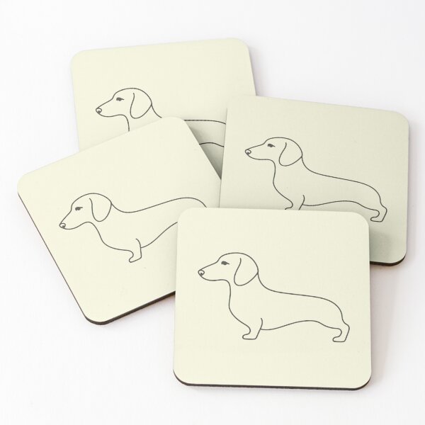 Item preview, Minimalist Dachshund Line Art - Wiener Dog Gift Magnet & Sticker designed and sold by tineldesign.