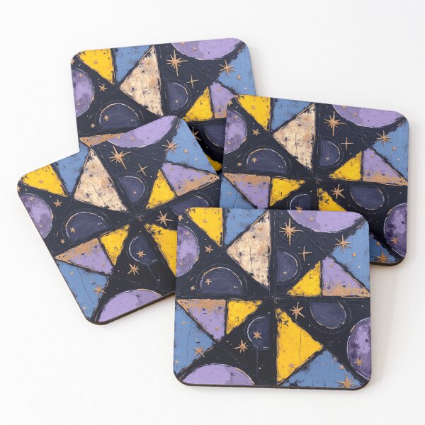 Item preview, cosmic quilt colorful space themed geometric abstract design designed and sold by SmashingDeals.
