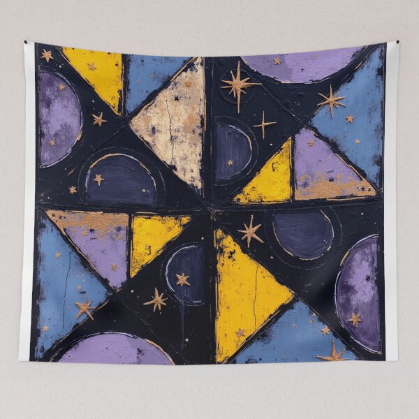 Item preview, cosmic quilt colorful space themed geometric abstract design designed and sold by SmashingDeals.
