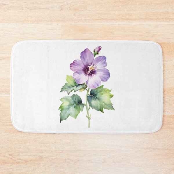 Item preview,  Lilac Malva Flower Watercolor Botanical Wall Art designed and sold by sana designer.