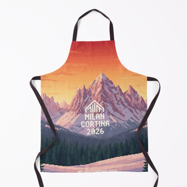 Item preview, Milan Cortina 2026 Winter Games Pixel Art Mountain Sunset designed and sold by Zyra_urs.