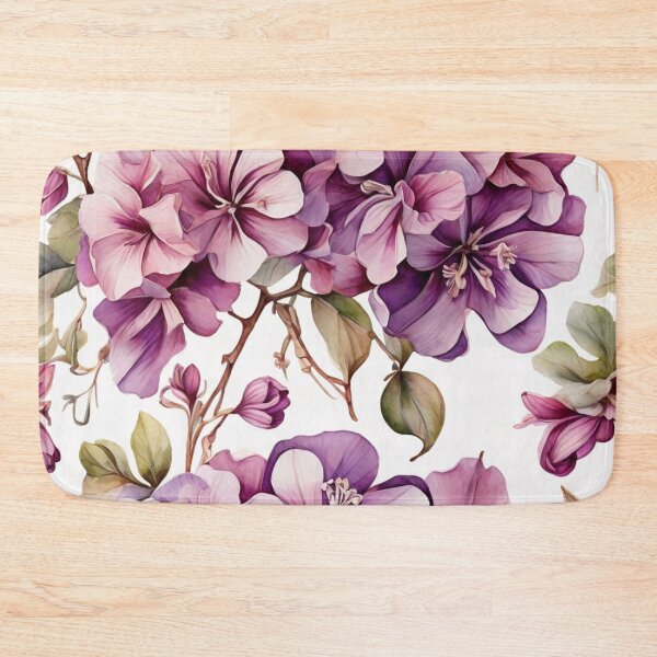 Item preview,  Lilac Malva Flower Watercolor Seamless Pattern for Home Decor  designed and sold by sana designer.