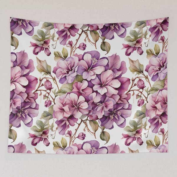 Item preview,  Lilac Malva Flower Watercolor Seamless Pattern for Home Decor  designed and sold by sana designer.
