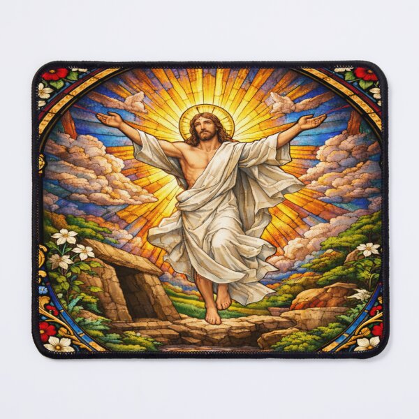 Item preview, Jesus in stained glass style – Resurrection 1 designed and sold by Warih.