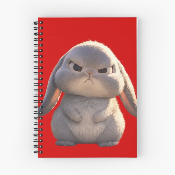 Item preview, Adorable Grumpy Bunny 3D Illustration designed and sold by GunnuDesigns.