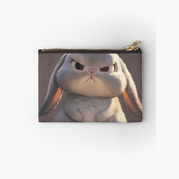 Item preview, Adorable Grumpy Bunny 3D Illustration designed and sold by GunnuDesigns.