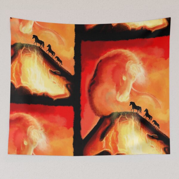 Item preview, Fire Horse 2, hand painted picture designed and sold by AK-Hevonen.