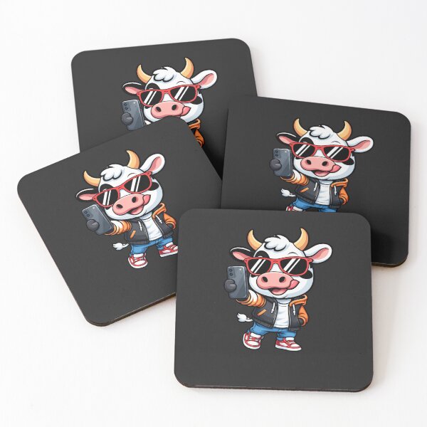 Item preview, Selfie Influencer Cow – Funny Cute Cow with Smartphone | Trendy Cartoon Design designed and sold by ColorSplash123.