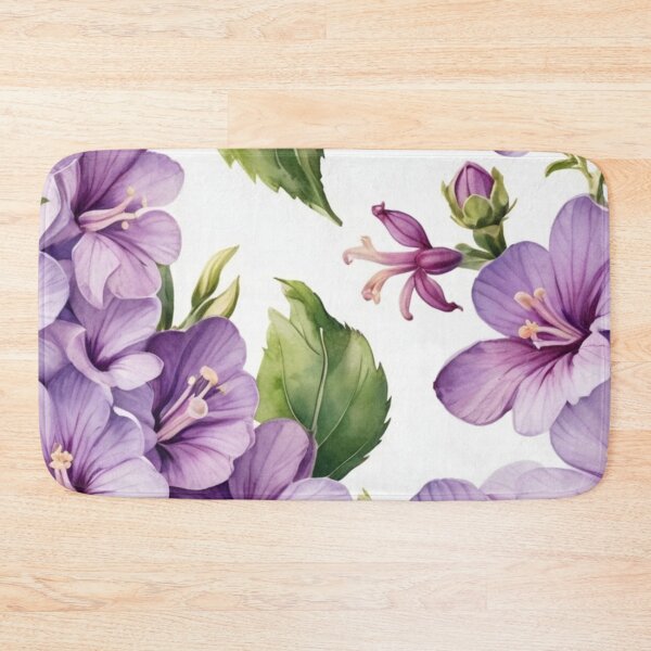 Item preview,  Soft Lilac Malva Floral Seamless Watercolor Pattern designed and sold by sana designer.