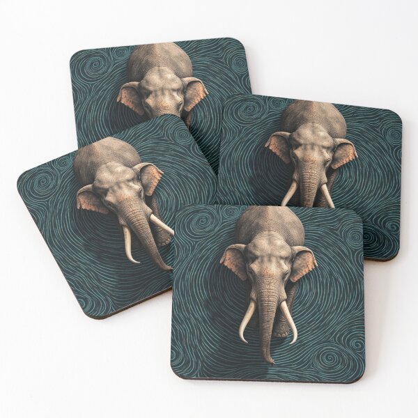 Item preview, Majestic Sri Lankan Elephant Textured Wildlife Art designed and sold by HUIEN JAN.