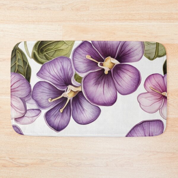 Item preview,  Botanical Lilac Malva Flower Seamless Pattern designed and sold by sana designer.