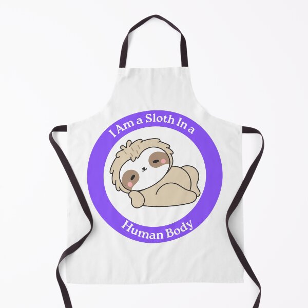 Item preview, I Am a Sloth in a Human Body - Cute Lying Down Sloth Circle Sticker designed and sold by Love3Happy.