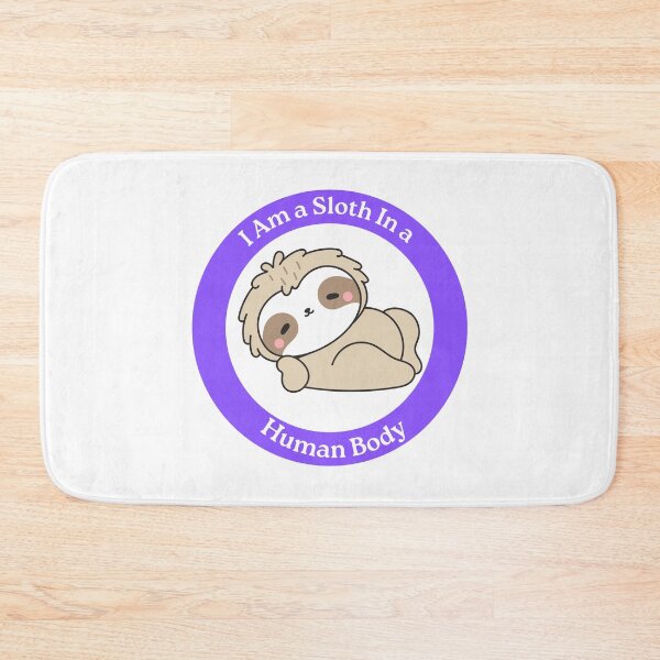 Item preview, I Am a Sloth in a Human Body - Cute Lying Down Sloth Circle Sticker designed and sold by Love3Happy.