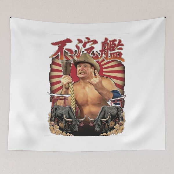 Item preview, Stan “The Lariat” Hansen Unsinkable Battleship TeeShirt - Japanese Texas Fusion Wrestling Legend Design designed and sold by The Irish Whip.