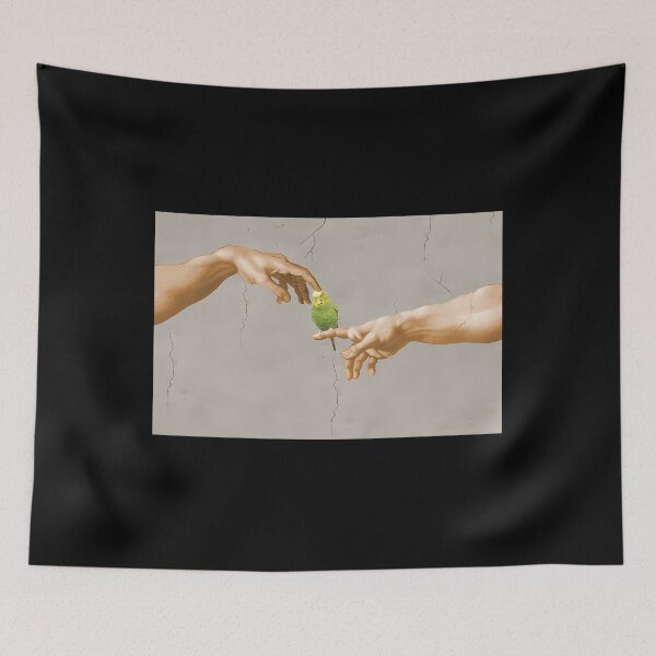 Item preview, Creation Of Adam Parody Budgerigar designed and sold by imvgjodtquw7.