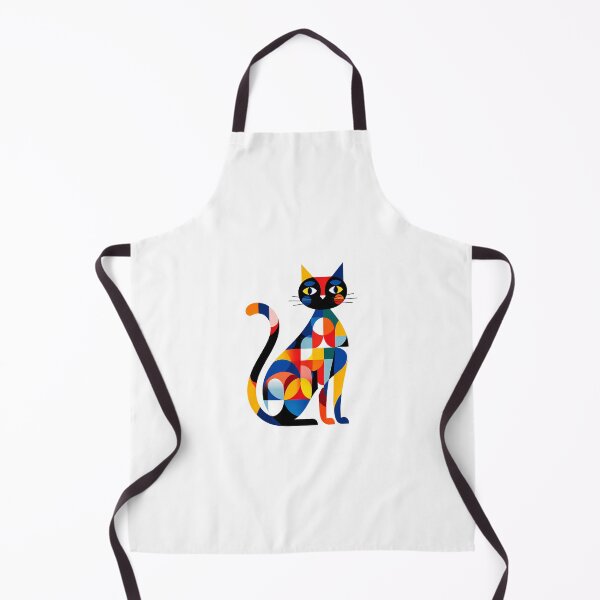 Item preview, Colorful Geometric Cat – Modern Abstract Illustration designed and sold by MuninosShop.
