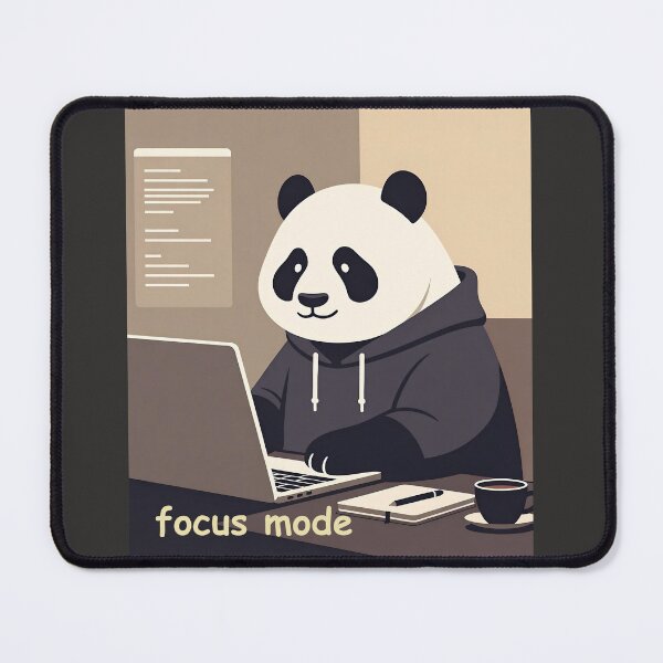 Item preview, Panda Programmer – Calm Coding Aesthetic, Focus Mode Developer, Quiet Debug Life Art designed and sold by NUVYStudio.