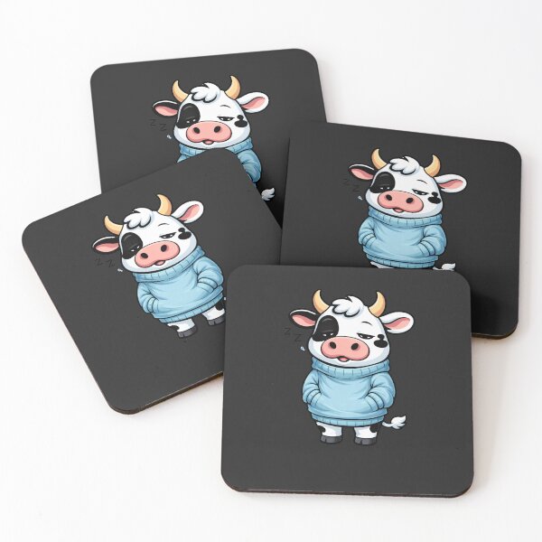 Item preview, Sleepy Cozy Cow – Cute Lazy Weekend Cow Cartoon | Chill Lifestyle Design designed and sold by ColorSplash123.