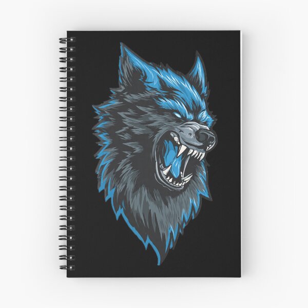 Item preview, Fierce Blue Wolf Roar - Electric Alpha Beast Mascot designed and sold by Trends Best.