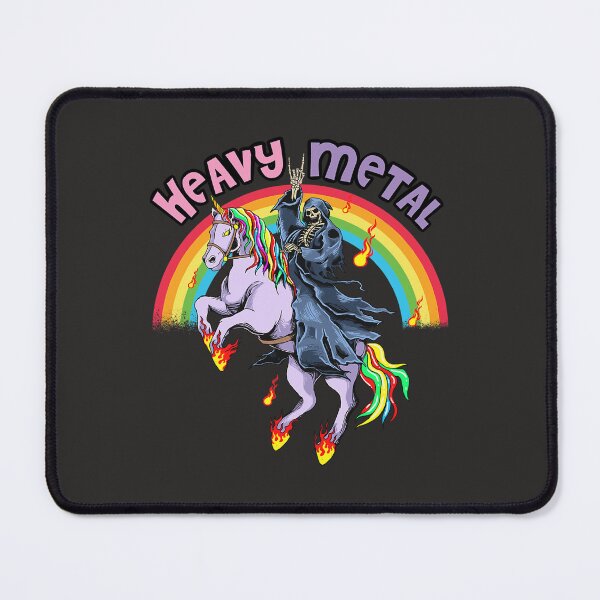 Item preview, Cute Heavy Metal Rainbow Unicorn Cartoon designed and sold by MT4Shop.