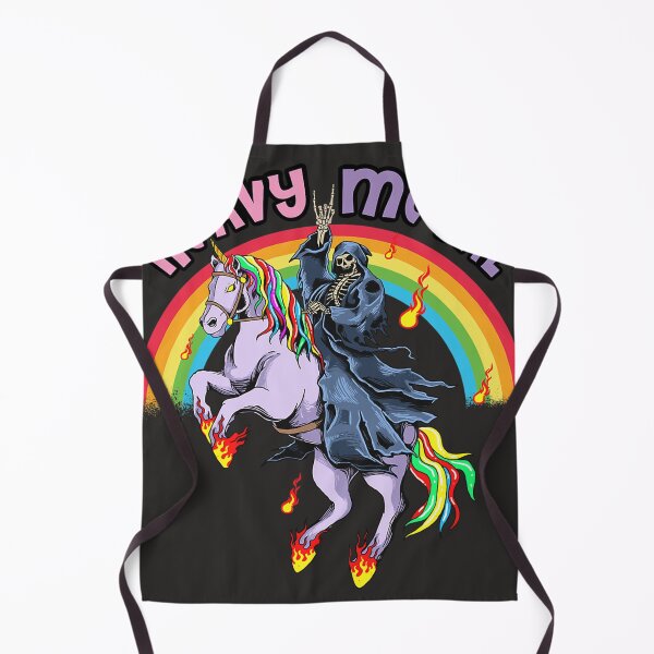 Item preview, Cute Heavy Metal Rainbow Unicorn Cartoon designed and sold by MT4Shop.