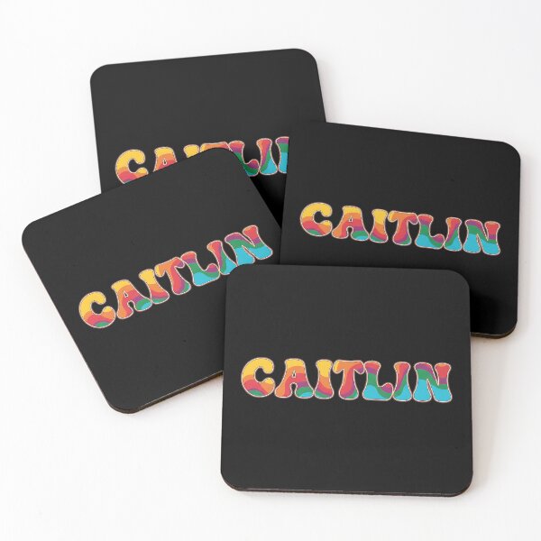 Item preview, ❤️ Caitlin Personalized Name Wavy Retro Shirt, Coffee Mug, Sticker Gift designed and sold by HelixPedia.
