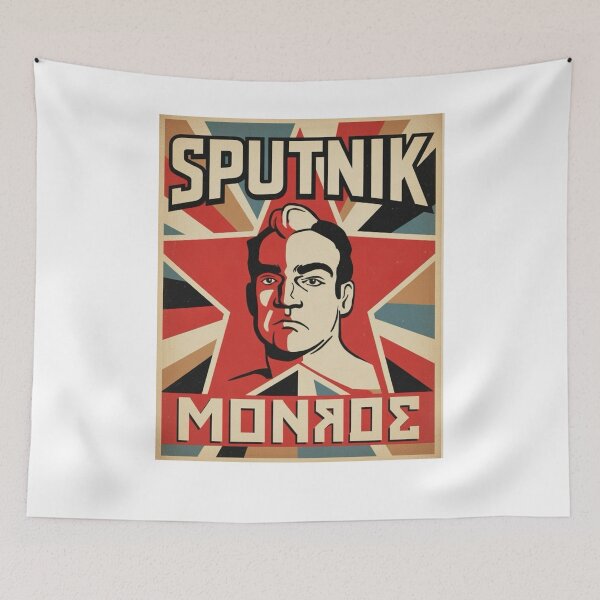 Item preview, Sputnik Monroe Tribute Poster | Vintage Soviet Style 1950s Wrestler Civil Rights Icon Art Print designed and sold by The Irish Whip.